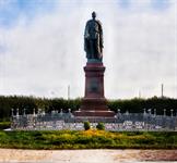 Памятник Александру II (раскраска подлиной фотографии)