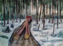 Лесовоз. Картина Суло Юнтонена